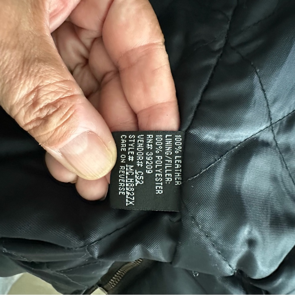 Burnside Black Leather Jacket Mens Large - Picture 4 of 13